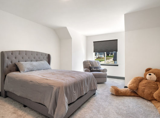 Blackout Roller Shades in Bedroom