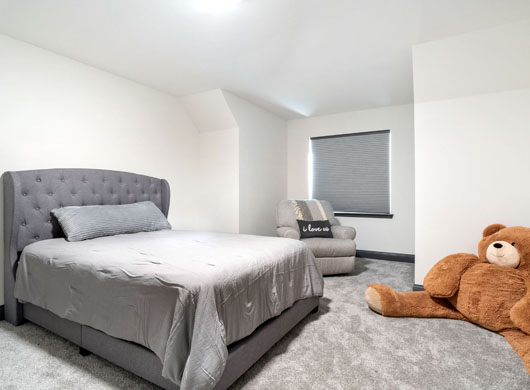 Blackout Roller Shades in Bedroom