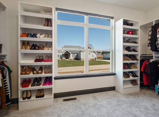 Designer Roller Shades in Closet