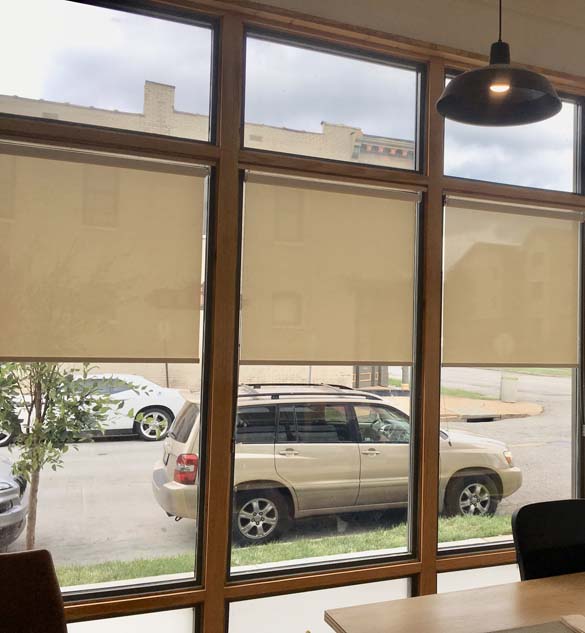 Hunter Douglas Solar Screen Shades in Office
